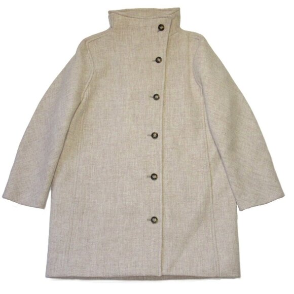 NWT J.Crew Villa Cocoon Coat in Heather Sand Italian Stadium-Cloth Wool 12 - Picture 3 of 4